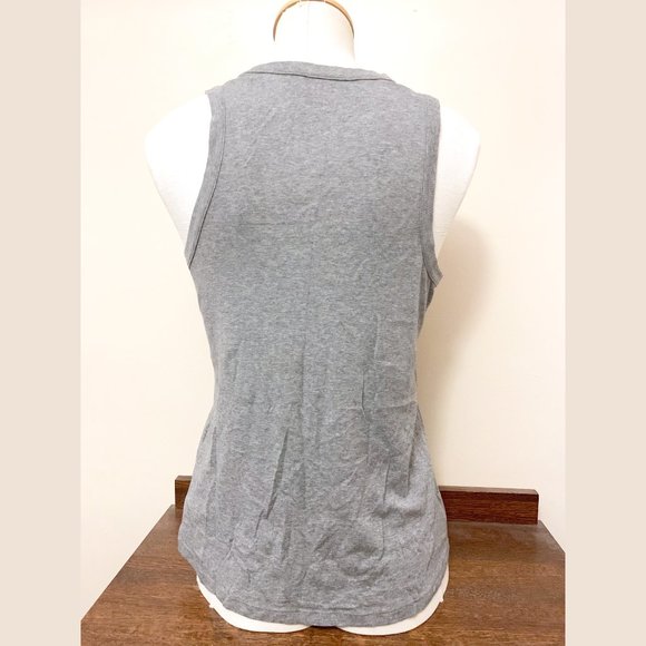 Old Navy High Neck T-shirt Athletic Grey Tank - Picture 2 of 2